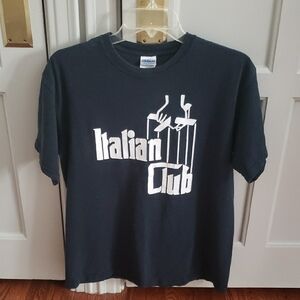 Gildan Black Italian Club T-Shirt